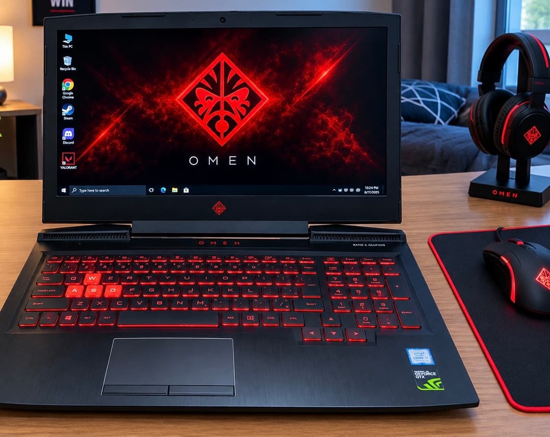 HP OMEN Gaming Laptop with Red Backlit Keyboard and Intel Core i7 (photo 1 of 3)