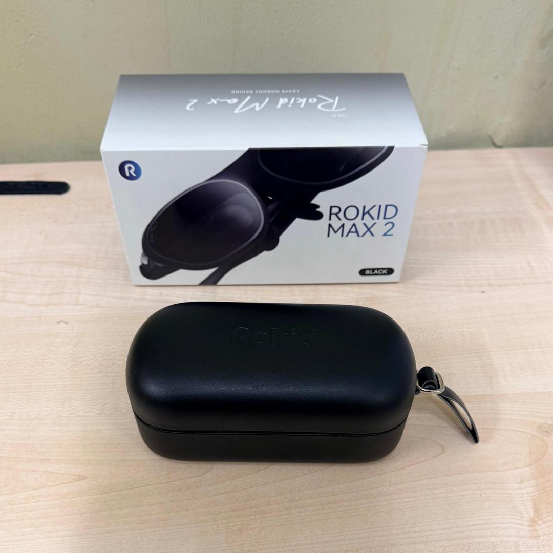 Rokid Max 2 AR Smart Glasses in Black with Case and Cable (photo 1 of 2)