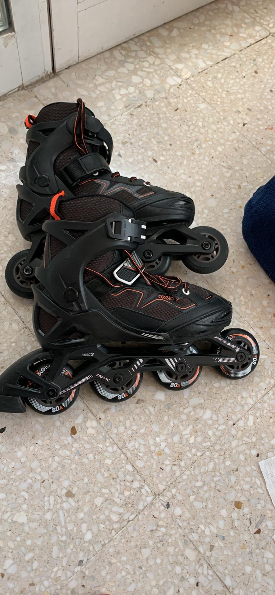 Oxelo Inline Skates Black and Orange (photo 1 of 3)