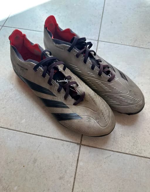 adidas Predator Hybridfeel Football Boots Gray/Red