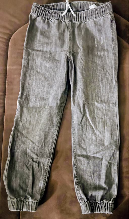 H&M Kids Grey Denim Jogger Pants Size 7-8Y