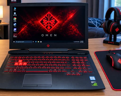HP OMEN Gaming Laptop with Red Backlit Keyboard and Intel Core i7