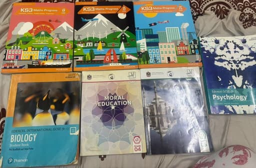 Assorted School Textbooks KS3 Maths Progress GCSE Biology Psychology