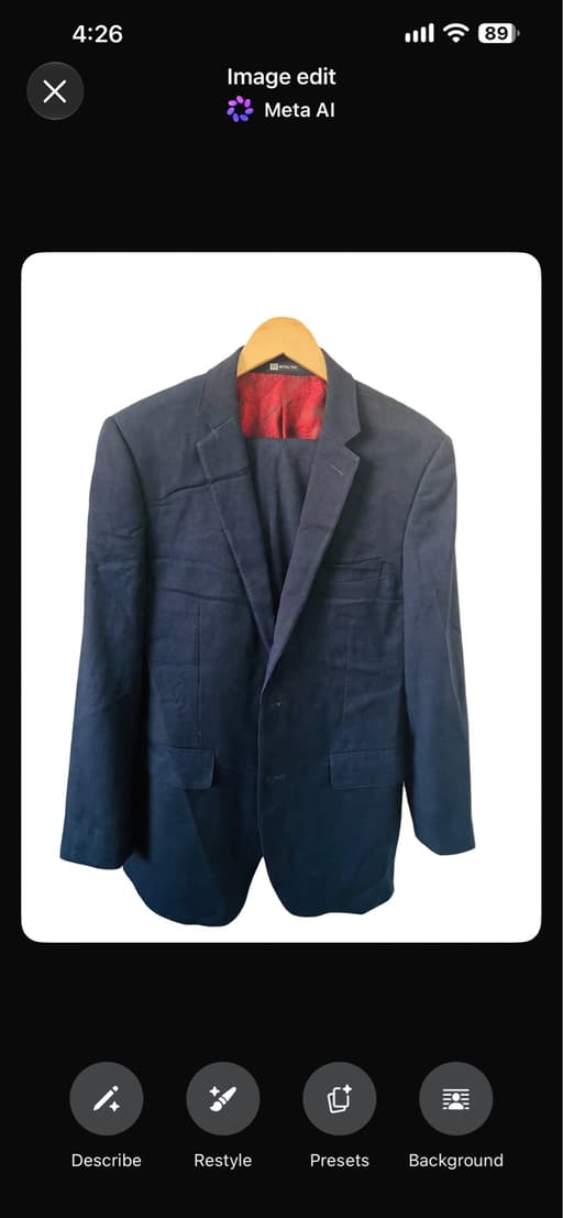 Navy blue two piece suit men