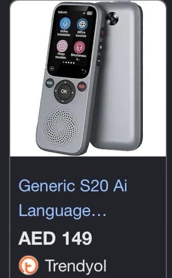 S20 Handheld Smart AI Language Translator Device