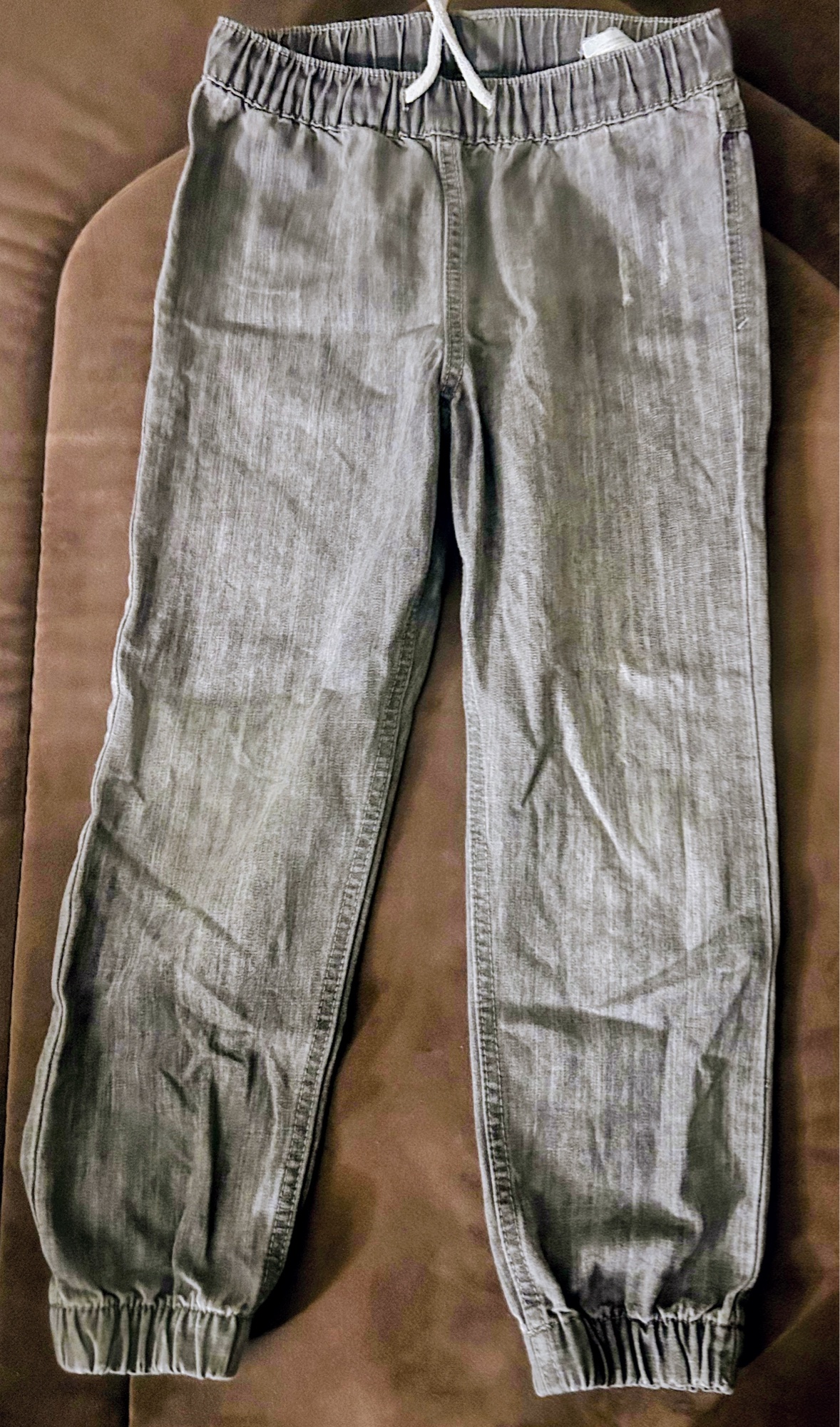 H&M Kids Grey Denim Jogger Pants Size 7-8Y (photo 1 of 2)