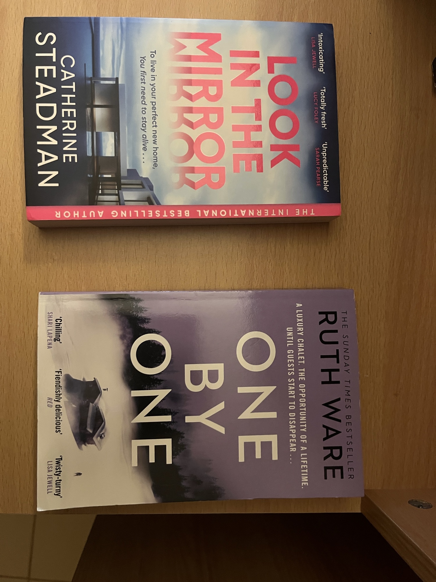 Thriller Book Set: Look in the Mirror & One by One Paperbacks